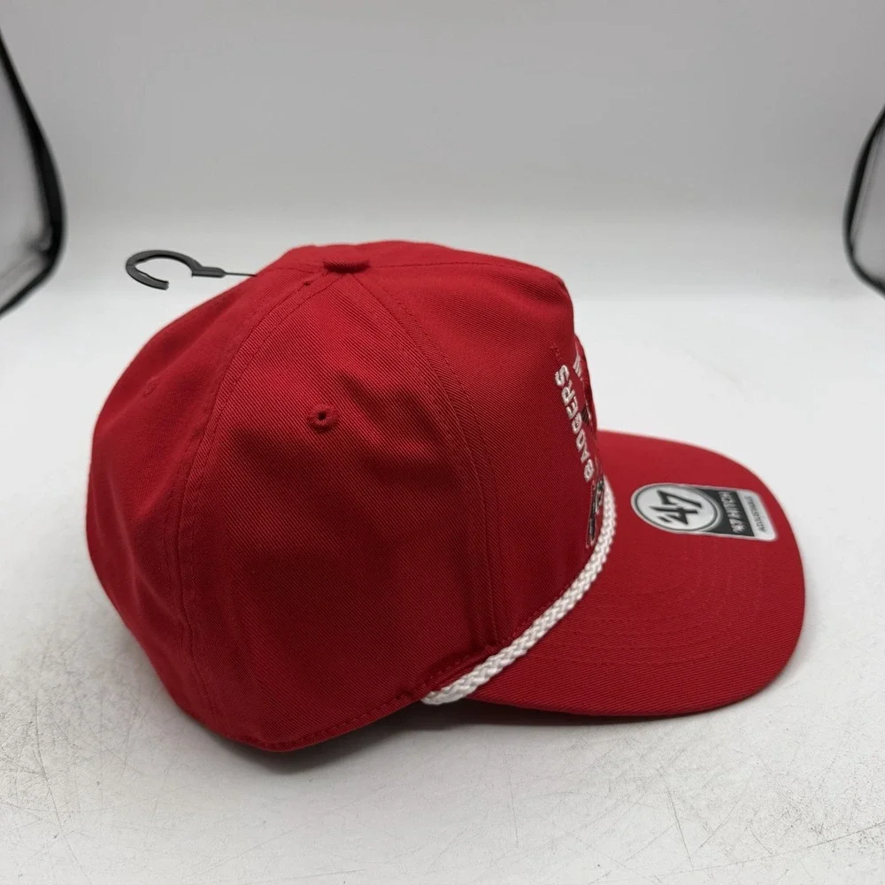 '47 Brand Hitch Wisconsin Badgers YOUTH Hat Cap Snapback Adjustable Rope Red NWT